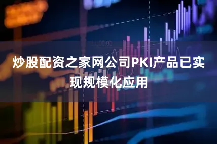 炒股配资之家网公司PKI产品已实现规模化应用